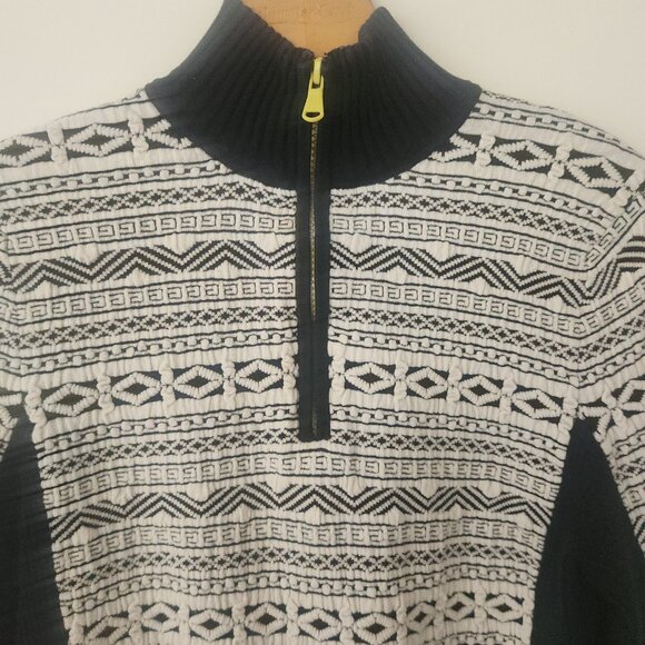 SKYR Sweater 1/4 Zip Ski Base Layer Nordic Textured Knit Athletic Womens Medium - Picture 2 of 11
